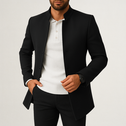 Mervavi | Płaszcz męski zimowy długi