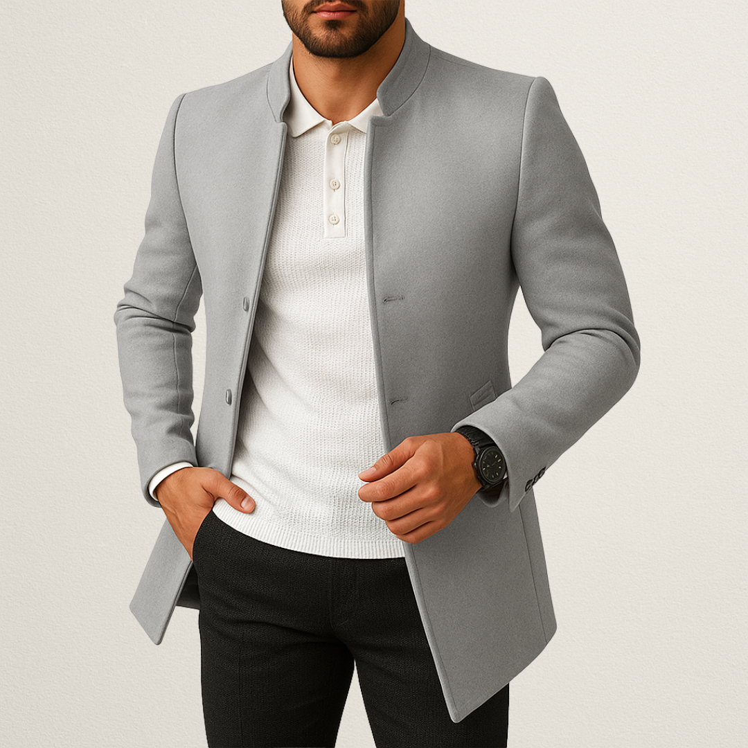 Mervavi | Płaszcz męski zimowy długi