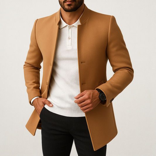 Mervavi | Płaszcz męski zimowy długi