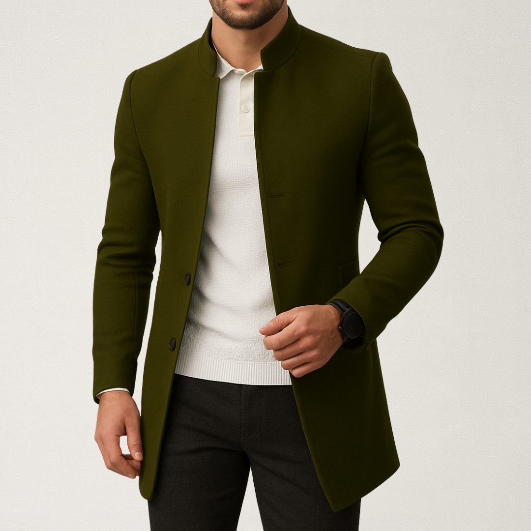 Mervavi | Płaszcz męski zimowy długi