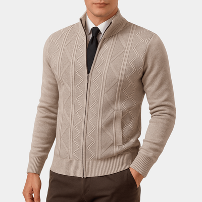 Mervavi | Męski sweter zapinany na zamek błyskawiczny