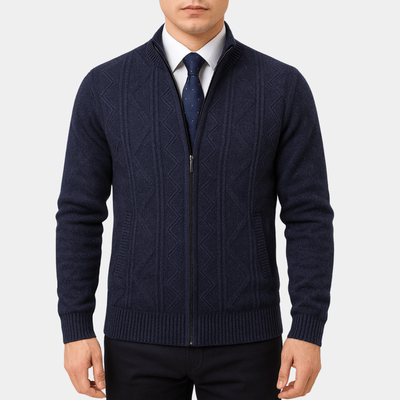 Mervavi | Męski sweter zapinany na zamek błyskawiczny