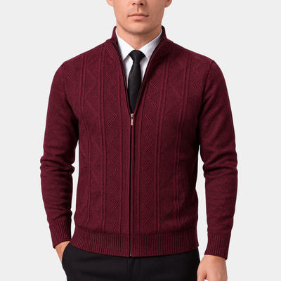 Mervavi | Męski sweter zapinany na zamek błyskawiczny