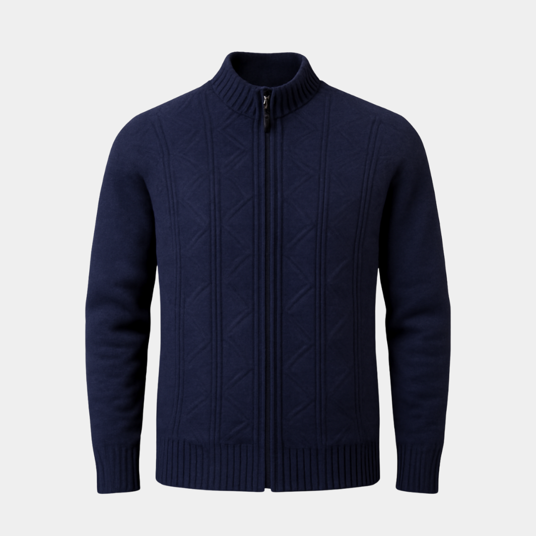 Mervavi | Męski sweter zapinany na zamek błyskawiczny