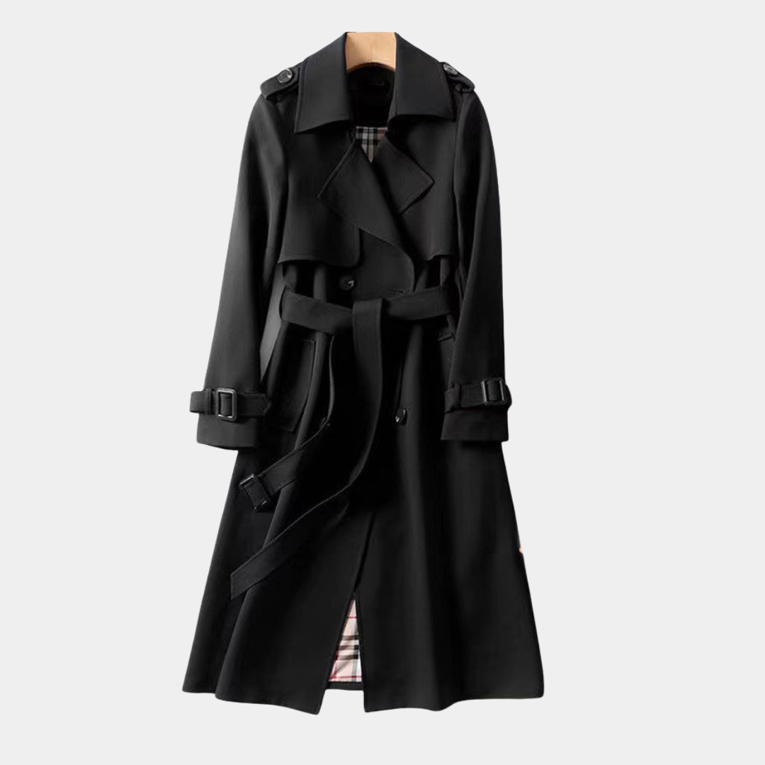 Mervavi | Elegancki długi trencz damski