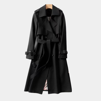 Mervavi | Elegancki długi trencz damski