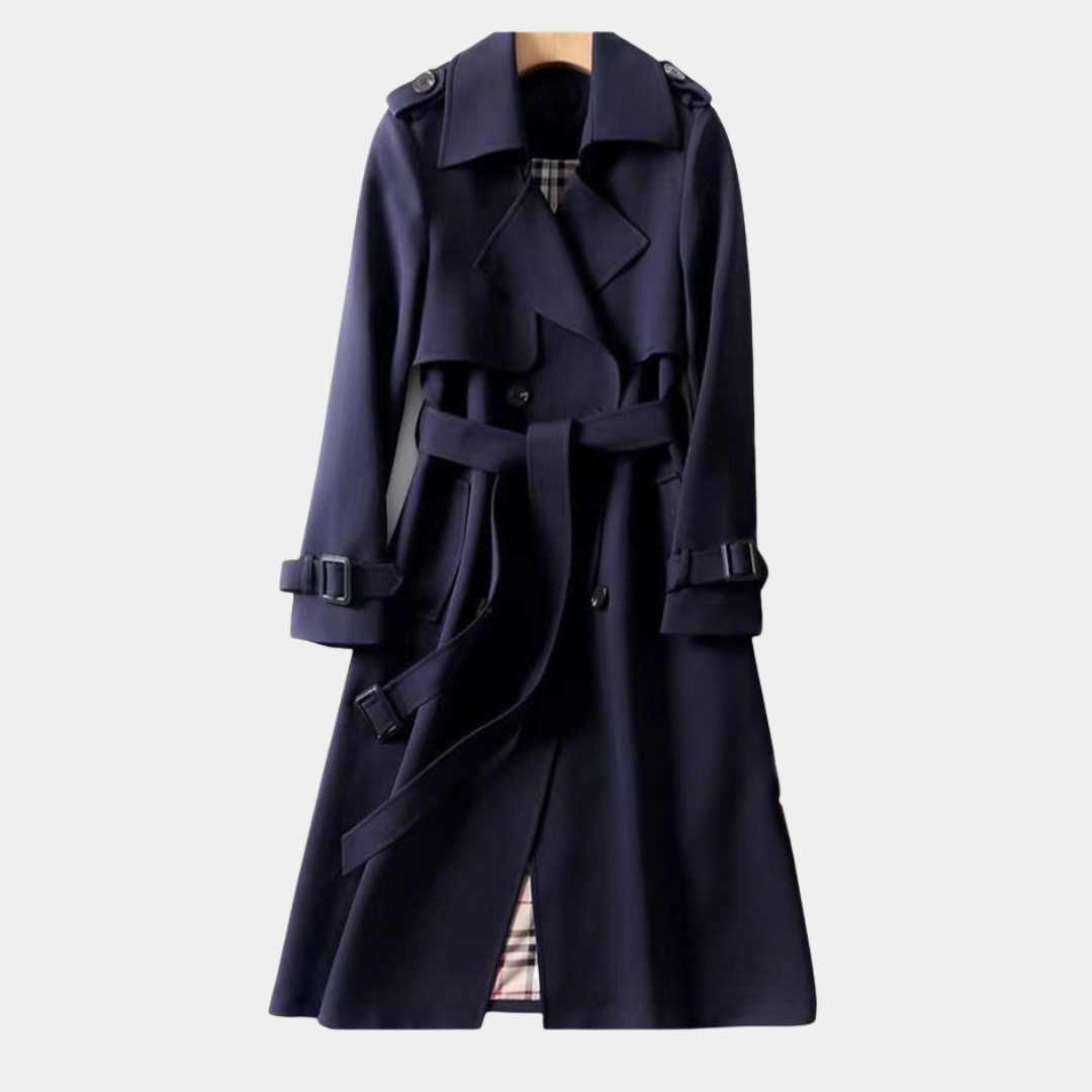 Mervavi | Elegancki długi trencz damski