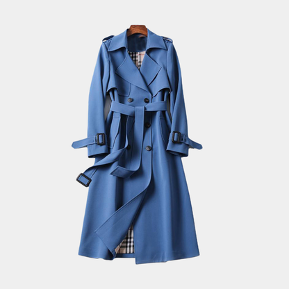 Mervavi | Elegancki długi trencz damski