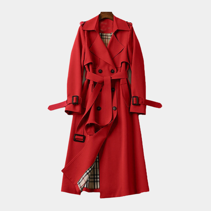 Mervavi | Elegancki długi trencz damski