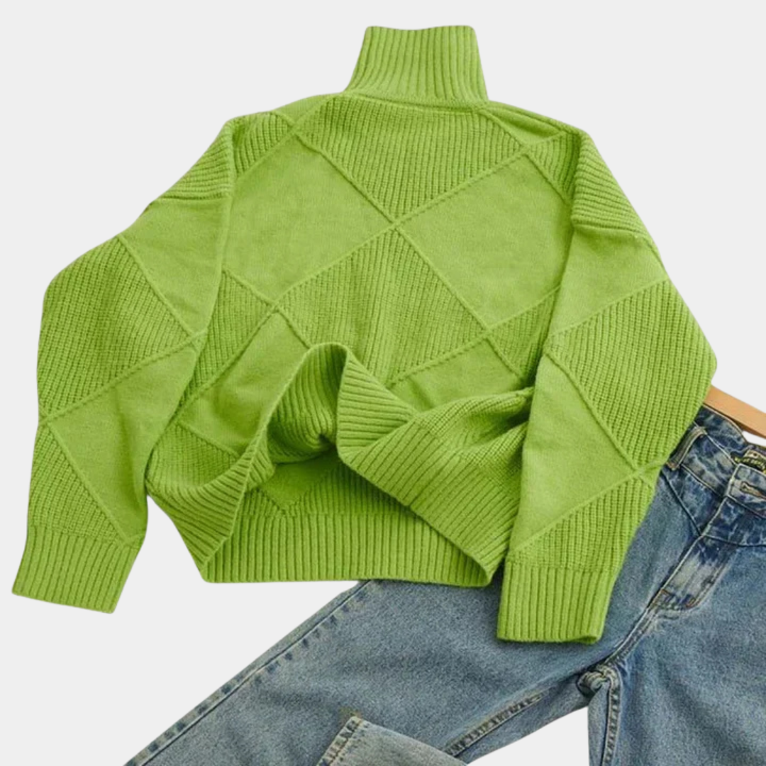 Mervavi | Damski sweter z wysokim kołnierzem