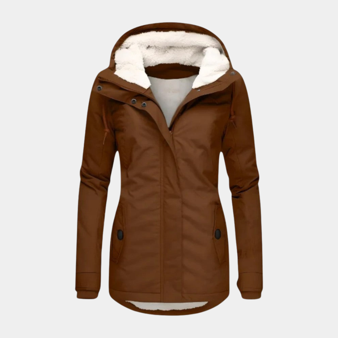 Mervavi | Damski wodoodporną kurtką zimową z polarową podszewką