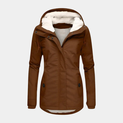 Mervavi | Damski wodoodporną kurtką zimową z polarową podszewką