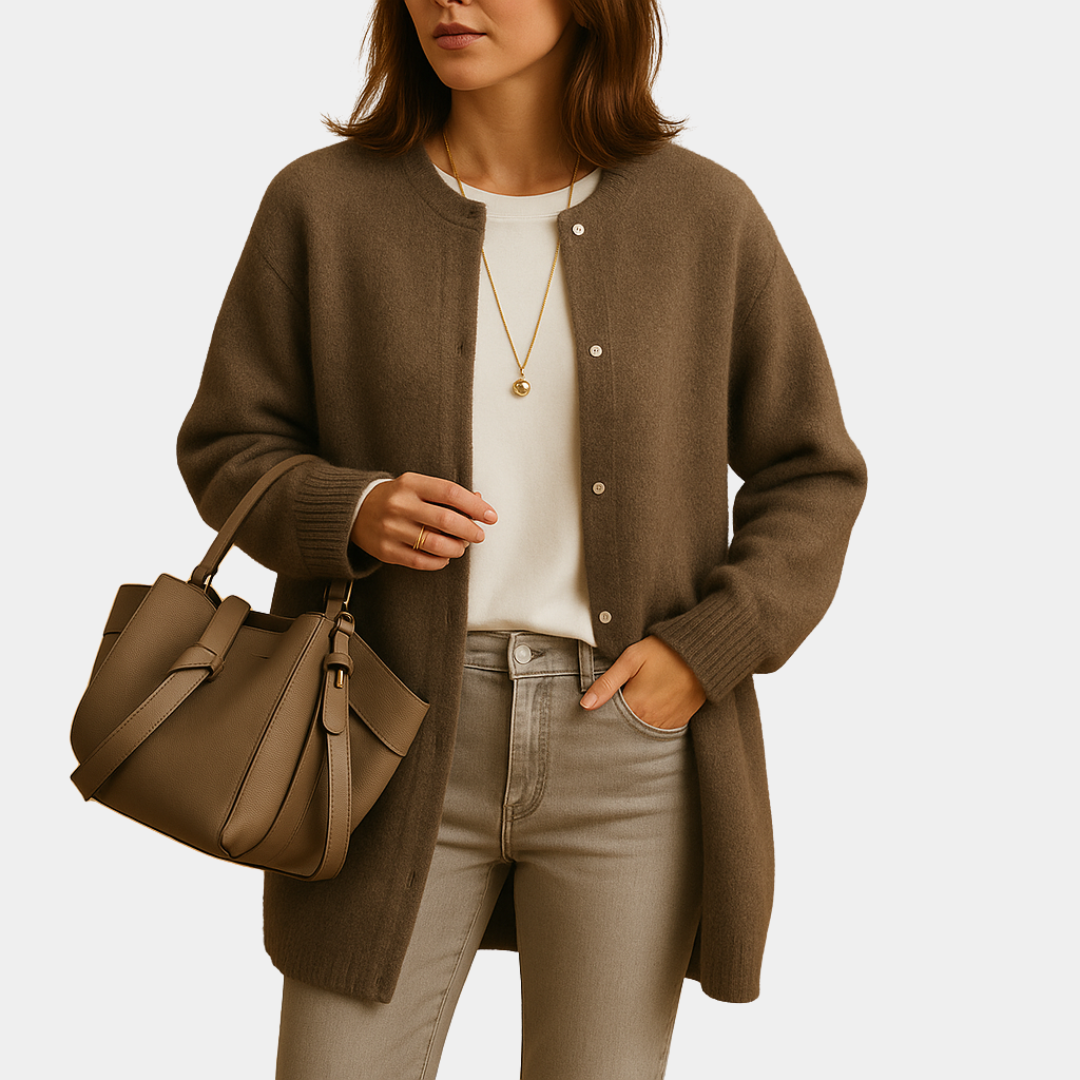 Mervavi | Damski kardigan z guzikami