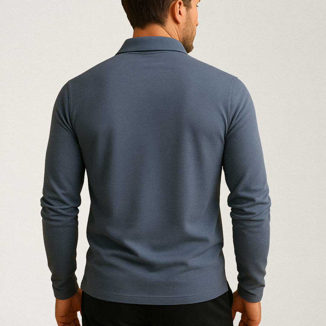 Mervavi | Klasyczna koszulka polo z długim rękawem dla męski