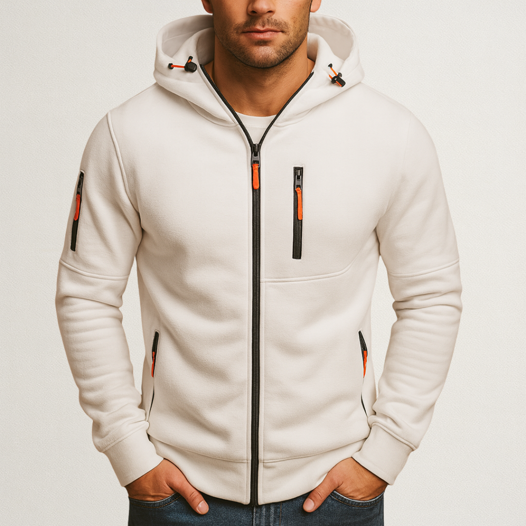 Mervavi | Męski kamizelka z kapturem i zamkiem błyskawicznym