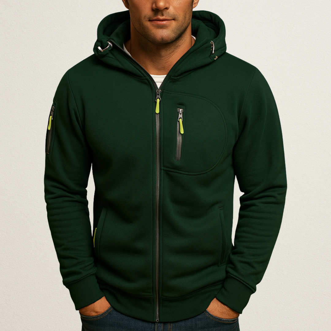 Mervavi | Męski kamizelka z kapturem i zamkiem błyskawicznym