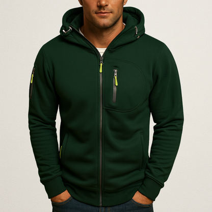 Mervavi | Męski kamizelka z kapturem i zamkiem błyskawicznym