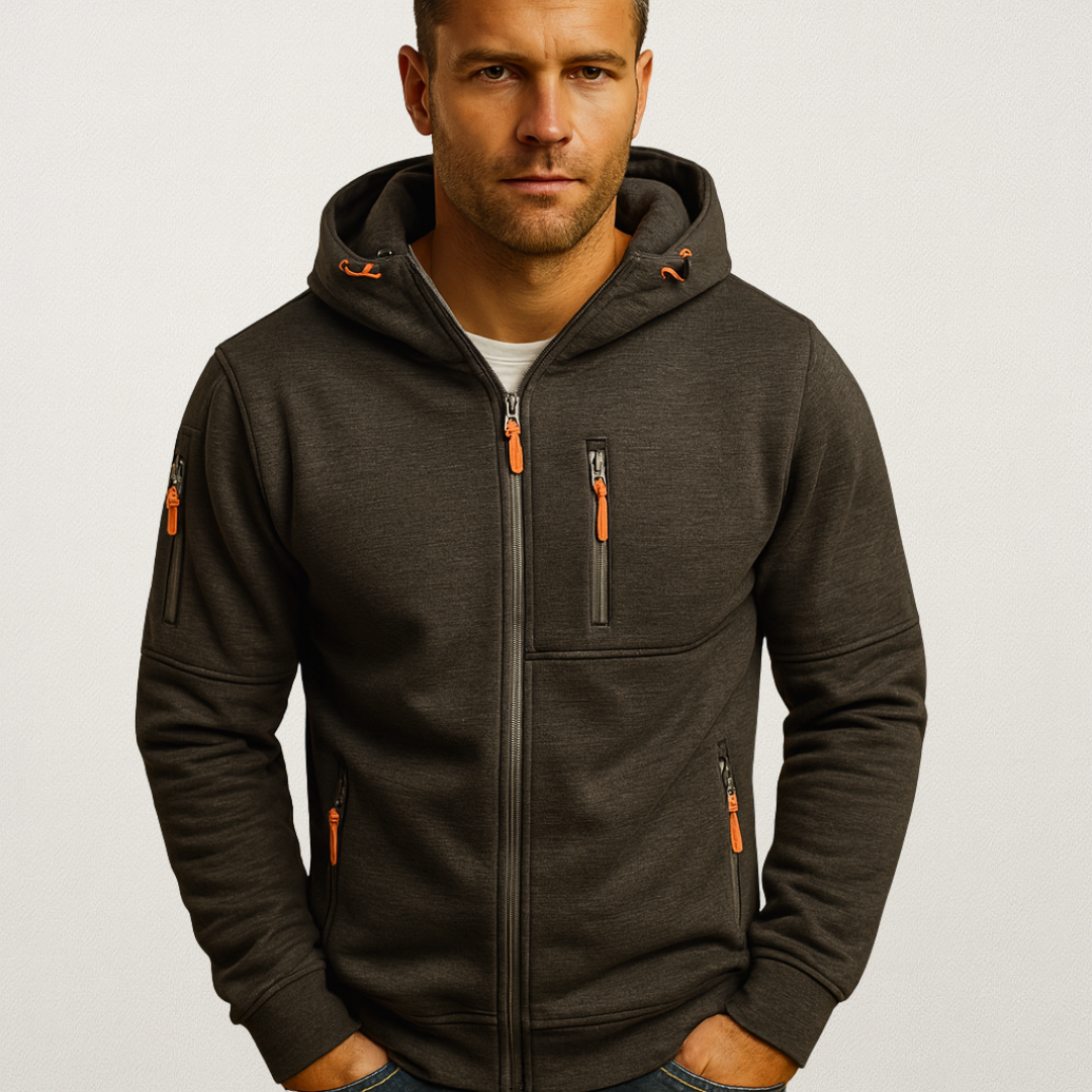 Mervavi | Męski kamizelka z kapturem i zamkiem błyskawicznym